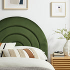 Modway Solana Arched Performance Velvet Twin Headboard - Moss Green-Dense Foam Padding