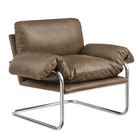 Modway Ansel Vegan Leather Accent Chair - Mushroom-Stain-Resistant Vegan Leather