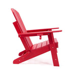 Lake Country HDPE Folding Adirondack Chair - Red-Foldable Design