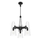 Modway Beacon 3-Light Pendant Light - Clear/Black-Requires 3 E26 60W Lightbulbs