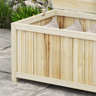 Outsunny 45 Gallon Wooden Storage Box - Patio Deck Box Bench-Considering the wooden design, rain water will get into the inside
