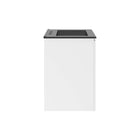 Modway Bryn 24" Wall-Mount Bathroom Vanity - White/Black-Ceramic Sink With Integrated Countertop