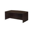 Office Star Napa Collection 72" Bow Front Desk Shell, Espresso-Features 1” tops and end panels, and 5/8” modesty panels