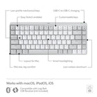 Logitech MX Mechanical Mini for Mac Minimalist Wireless Illuminated Keyboard - Tactile Quiet Keys - Pale Grey-Faster workflow, more customization: Customize Fn keys, assign backlighting effects, enable Flow cross-computer control with MX Master 3S for Mac, and more in the improved Logi Options+ (2)