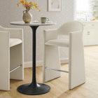 Modway Talia 41" Performance Velvet Bar Stool - Alabaster-Bentwood Frame