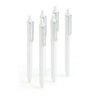 Poppin Gel Luxe Pen Retractable – 0.7mm – Black Ink – 6 Pack-Poppin's White Retractable Pens matches perfectly with all White Poppin products
