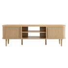 Modway Contour 63" Wood TV Stand - Oak-Weight Capacity: 200 lb