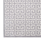 Modway Freydis Greek Key Area Rug - 8 ft W x 10 ft L - White/Light Grey-Protect Floors From Traffic/Furniture