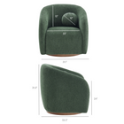 Modway Holland Swivel Chenille Fabric Armchair - Pine-OEKO-TEX STANDARD 100 Certified Upholstery