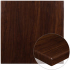 Flash Furniture 36" Square High-Gloss Walnut Resin Table Top with 2" Thick Drop-Lip-Restaurant Dining Table Top