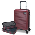 Roots Chalet 19" Hardside Carry-on Spinner Luggage - Merlot-Equipped with an integrated TSA-approved lock for enhanced security