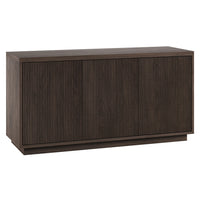 Hudson&Canal Hanson Rectangular Fluted TV Stand for TV's up to 55" - Alder Brown-Modern transitional design for your home office, bedroom, or living spaces