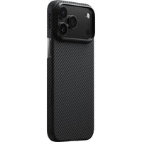 PITAKA Tactile Woven Case for iPhone 17 Pro - Black/Grey-Powered by our exclusive PitaTap technology
