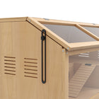 PawHut - Cage à hamster en bois 33,5 po L avec pont suspendu et échelles-Couleur : Finition bois naturel