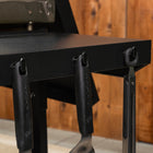 Blackstone 28" Original Omnivore Griddle Cooking Station With Hard Cover-Dual fixed side shelves with side shelf hooks: Added prep space with easy access to your cooking tools on the side shelf hooks.