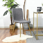 FurnitureR Dining Side Chair - Grey - 4 Pack-High cushioned full back to help keep your back supported and aligned