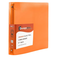 JAM Paper Plastic 1.5" 3-Ring Binder - Orange-Colour: Orange | Be stylish and organized with colourful binders.