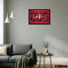 Frameworth Michael Jordan 6-Time NBA Champion Chicago Bulls Memorial - Framed Print - 27.5" W x 38.5" H-Professional-quality large-format framed memorial print celebrating Jordan's unmatched six Finals MVP awards and ten scoring championships across his legendary Bulls career