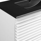 Modway Render 36" Wall-Mount Bathroom Vanity - White/Black-Fixtures Not Included