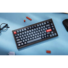 Keychron V1 Max RGB Wireless Mechanical Keyboard - Brown Switch - 75% Layout with Knob - Carbon Black-Hot-Swappable PCB: Personalize your typing experience on the fly with the hot-swappable PCB, allowing you to customize your keyboard with ease without soldering, supporting various MX style mechanical switches.
