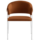 Modway Nella Upholstered Performance Velvet Dining Chair - Rust/Silver - 2 Pack-9