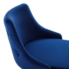 Modway Adorn Performance Velvet Bar Stool - Navy-Chair Weight Capacity: 300 lb