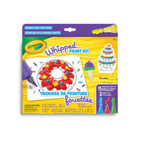 Crayola Whipped Paint Kit-CRAYOLA WHIPPED PAINT: Includes 5 Tubes of Whipped Paint, 15 Paint Tips (3 Unique Styles), 4 Punch-Out Sheets, 10 Cardstock Colouring Sheets and 1 Paintbrush