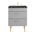 Modway Daybreak 24" Bathroom Vanity - Light Grey/Black-6