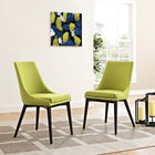 Modway Viscount Fabric Dining Side Chair - Wheatgrass - 2 Pack-Tapered Dowel Legs