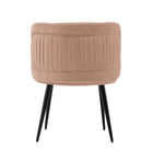 Manhattan Comfort Kaya 22.83" Modern Velvet Upholstered Dining Chair - Nude-Home Assembly Required. All Hardware Included