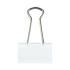 JAM Paper Colourful Binder Clips - Medium - 1 1/4" - White - 15 Pack-Size: Medium 1.25 inch (32mm) | Easily spring back into shape when removed