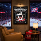 Frameworth Carolina Hurricanes 2026 Stanley Cup Champions: Sebastian Aho Shield Design PhotoGlass Framed Photo - 18" W x 22" H-7