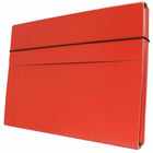 JAM Paper Thin Portfolio File Carrying Case with Elastic Band Closure - 9 1/4 x 1/2 x 12 1/2 - Red-Made from durable, sturdy chipboard material and feature a black elastic band closure designed to keep documents secure