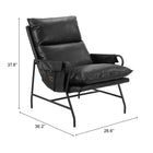 Zuo Halaus Accent Chair - Black-3 year limited warranty