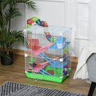 PawHut 5 Tiers Hamster Cage - Green-Not for larger breeds such as Syrian hamsters