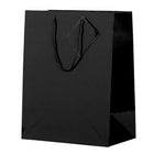 JAM Paper Glossy Gift Bags - Large - 10" x 13" x 5" - Black - 6 Pack (673GLbla)-6 pack