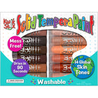 Kwik Stix Tempera Paint Sticks Global Skin Tone Set - 14 Pack-No cups, smocks or brushes