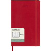 Moleskine 2026 Classic 12-Month Soft Cover Weekly Planner - 5" x 8.25" - Scarlet Red-Dated from January to December 2026