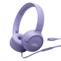 JBL Tune 520C USB-C Hi-Res Wired On-Ear Headphones - Purple-Hi-Res audio