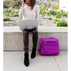 Vangoddy Convertible 15" Laptop 2-in-1 Shoulder Bag and Backpack - Purple-Exterior 17 inches (W) x 4 inches (L) x 13.75 inches (H)
