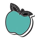 Ashley Productions Magnetic Whiteboard Eraser - Teal Apple with Chalk Loop Leaves - 6 Pack-Light and easy to grip and hold for teachers and students
