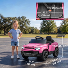 Qaba 12V Ride on Car Licensed Land Rover with Remote, Suspension - Pink-2.4G remote control provides safer parent supervision anytime
