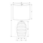 Monarch Specialties 17" H Contemporary Table Lamp - Black Ceramic / Beige Shade-Equipped with a convenient on/off turn knob switch, allowing you to easily brighten your surroundings with a standard 60W bulb (not included), for an effortless addition to your decor