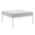Modway Harmony Sunbrella Outdoor Patio Aluminum Ottoman - Grey-All-Weather Sunbrella Fabric