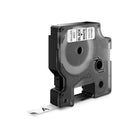 DYMO D1 Label Tape, 9mm (3/8") Black on White-Self-adhesive durable polyester