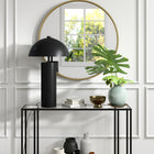 Hudson&Canal York 27" Tall Table Lamp with Metal Shade - Blackened Bronze/Blackened Bronze-Paired with a blackened bronze dome metal shade