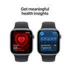 Apple Watch Series 11 - 42 mm - GPS - Space Grey Aluminium Case with Black Sport Band - S/M-With up to 24 hours of normal use. And fast charge for up to 8 hours of normal use in just 15 minutes