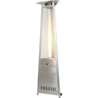 Zen Temp Commercial Grade 3 Sided Glass Tube Patio Heater Stainless Steel, Natural Gas (ZT-PH-300-SS-304-NG)-Fuel Source:  Natural Gas