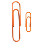 JAM Paper Combo Pack Colourful Paper Clips - Standard & Jumbo - Orange - 100 Pack & 75 Pack -Size: 1 inch (Standard/Regular) & 2 Inch (Jumbo) | Keep your stacks of paper organized with coloured paper clips