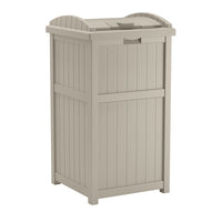 Suncast Trash Hideaway - Light Taupe-30 gallon capacity.